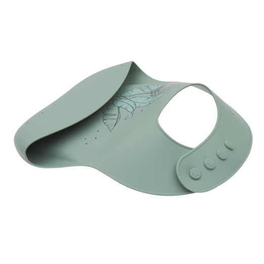 Bavoir Platine Silicone Flora Kikka Boo