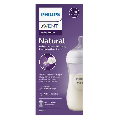 [scy903/01] Biberon naturel en plastique 260ml 1m+ Avent