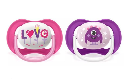 [scf080/10] 2 Sucettes Ultra air 6-18mois fille Avent