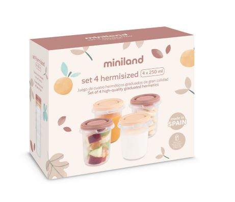 [89593] Set de 4 Boites de conservation repas 250ml VALENCIA