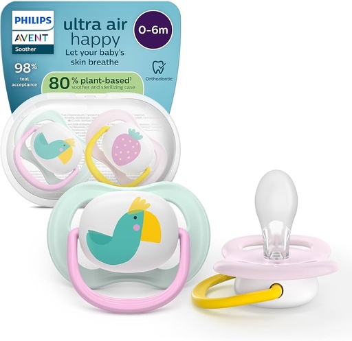 [SCF080/25] 2 sucettes Ultra Air happy 0-6m PHILIPS AVENT