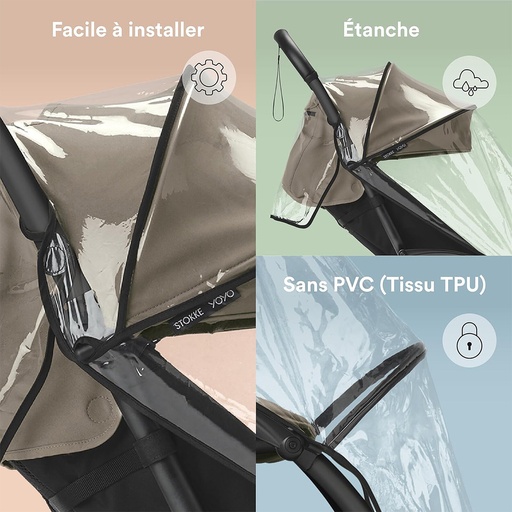 Protection pluie poussette YOYO 6mois+